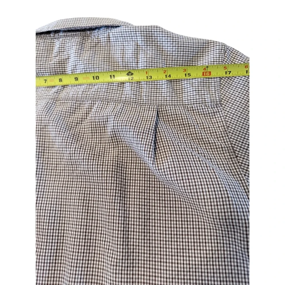 The North Face Mens Brown Gingham Short Sleeve Button Up Shirt Size M‎ Hiking